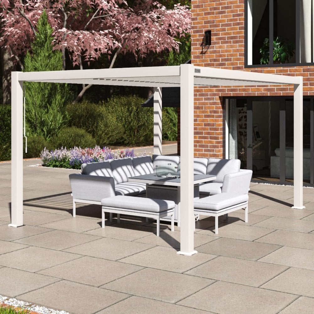 Como Pergola Aluminium Rectangular 30x40 Frame Only - White - Breeze ...