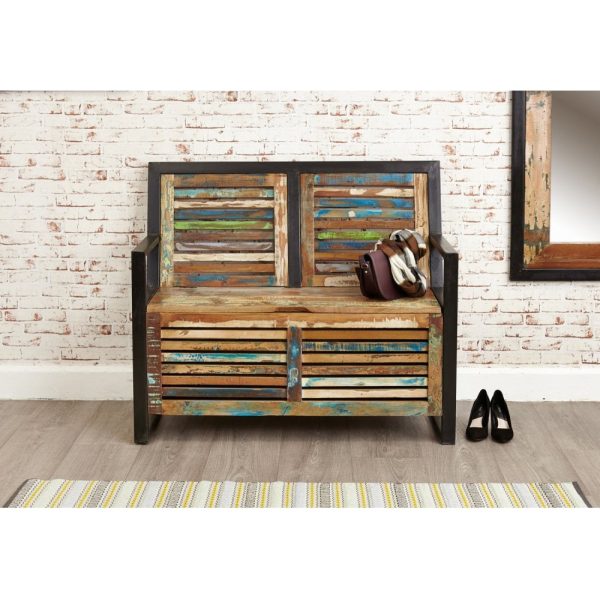 Baumhaus Urban Chic Reclaimed Wood Storage Monks Bench