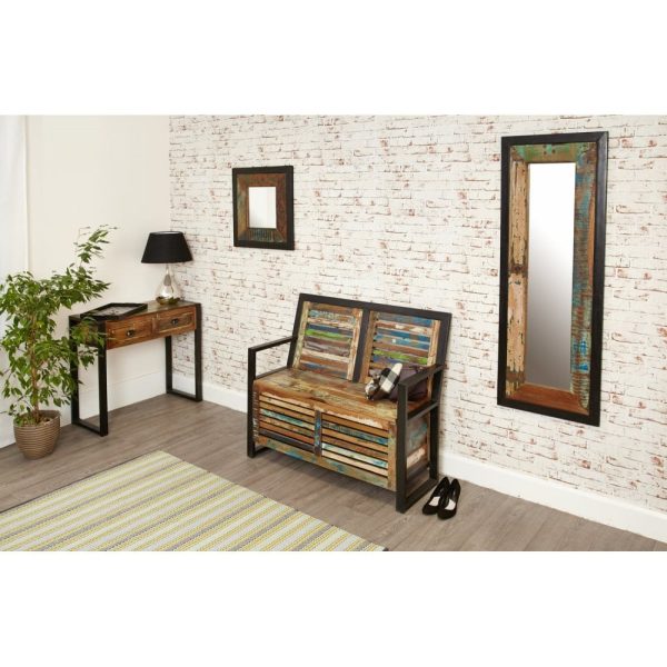 Baumhaus Urban Chic Reclaimed Wood Storage Monks Bench - Image 4