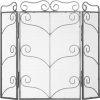 Hill Interiors Heavy Large Antique Silver Fire Screen .
