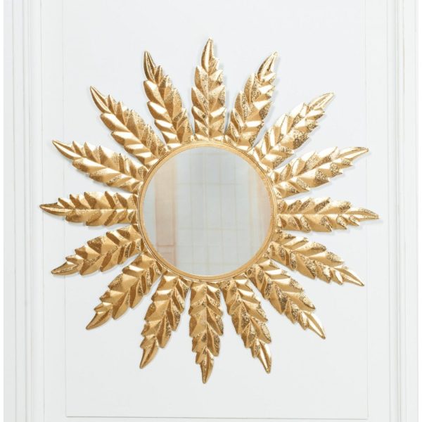 Round 76cm Flower Metal Wall Mirror