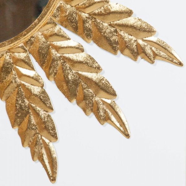 Round 76cm Flower Metal Wall Mirror - Image 2