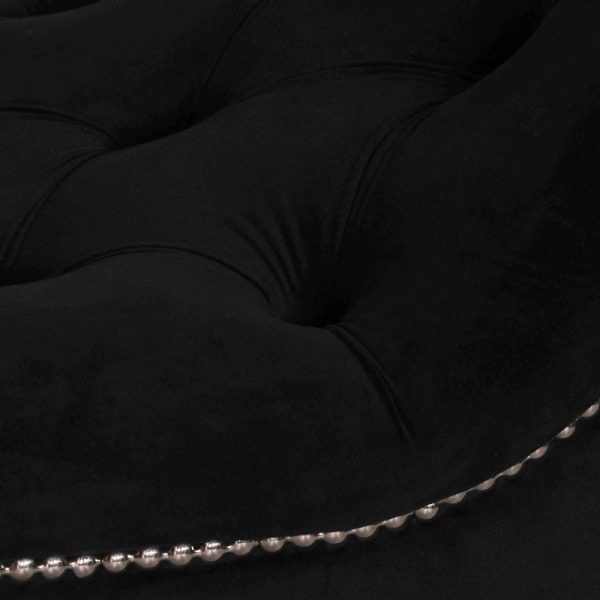 Lewis Interiors  Black Velvet Bench - Image 5