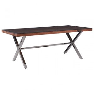 Fifty Five Avenue  Saffron Natural Dining Table With Cross Base