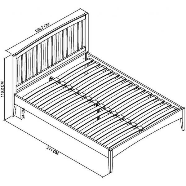 Whitby Scandi Oak & Grey Low Footend Bedstead (king size) - Image 5