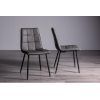 Bentley Designs Martini Clear Glass 6 Seater Table & 4 Mondrian Dark Grey Faux Leather Chairs - Image 9