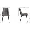 Bentley Designs Martini Clear Glass 6 Seater Table & 4 Mondrian Dark Grey Faux Leather Chairs - Image 11