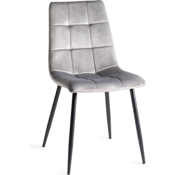 Bentley Designs Ramsay Oak Melamine 6 Seater Table - 4 Legs & 6 Mondrian Grey Velvet Chairs - Image 4