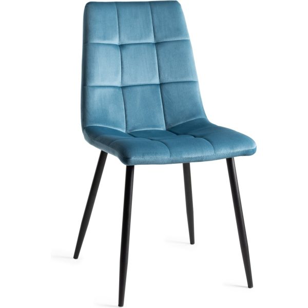 Bentley Designs Ramsay Oak Melamine 6 Seater Table - 4 Legs & 6 Mondrian Mustard Velvet Chairs - Image 4