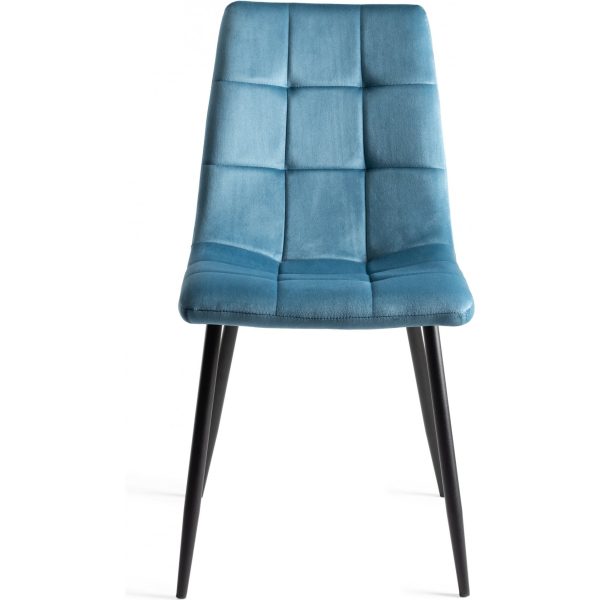 Bentley Designs Ramsay Oak Melamine 6 Seater Table - 4 Legs & 6 Mondrian Mustard Velvet Chairs - Image 5