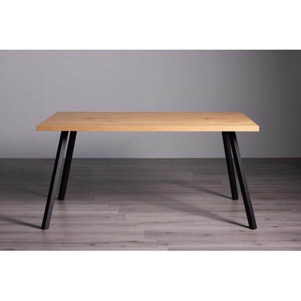 Bentley Designs Ramsay Oak Melamine 6 Seater Table - 4 Legs & 6 Mondrian Mustard Velvet Chairs - Image 7