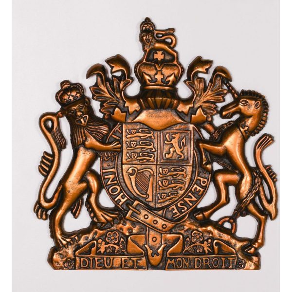 Lewis Interiors Vintage Gold Style Cast Metal Coat of Arms
