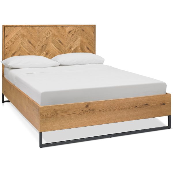 Bentley Designs Riva Rustic Oak Panel Bedstead Double 135cm - Image 2