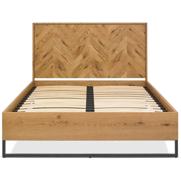 Bentley Designs Riva Rustic Oak Panel Bedstead Double 135cm - Image 3