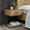 Bentley Designs Riva Rustic Oak 1 Drawer Nightstand