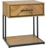 Bentley Designs Riva Rustic Oak 1 Drawer Nightstand - Image 2