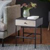 Gallery Interiors   Cadbury 1 Drawer Bedside Table