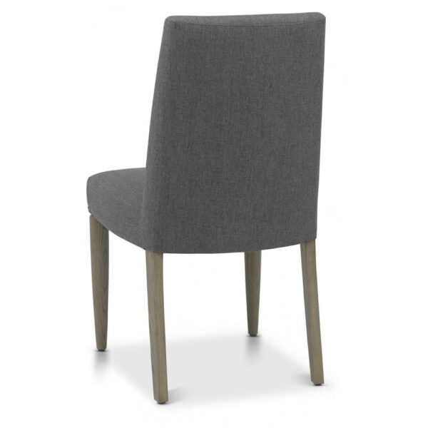 Bentley Designs Monroe Silver Grey Upholstered Chair - Slate Grey Fabric (Pair) - Image 4