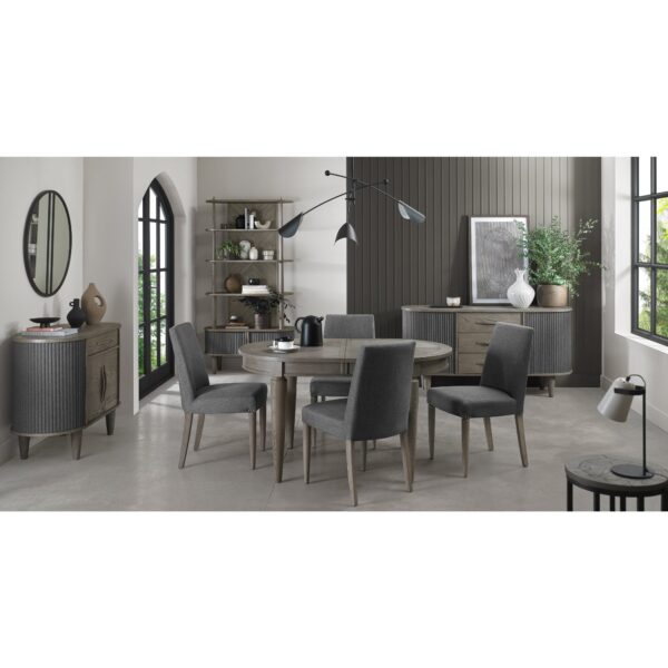 Bentley Designs Monroe Silver Grey Upholstered Chair - Slate Grey Fabric (Pair) - Image 5