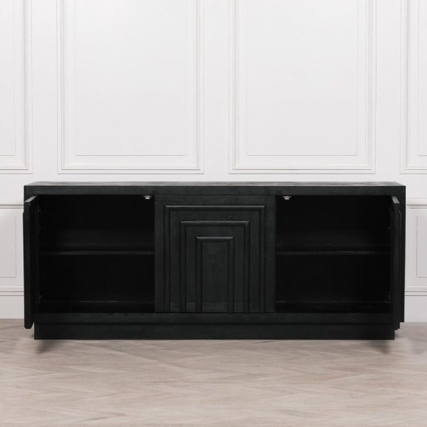 Black Wooden Contemporary Sideboard - Image 7