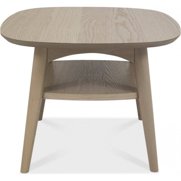 Bentley Designs Dansk Scandi Oak Lamp Table With Shelf - Image 4
