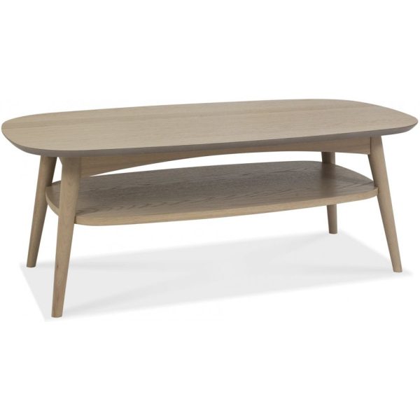 Bentley Designs Dansk Scandi Oak Coffee Table With Shelf - Image 3