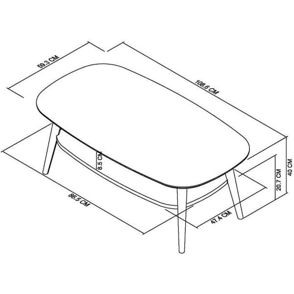 Bentley Designs Dansk Scandi Oak Coffee Table With Shelf - Image 6