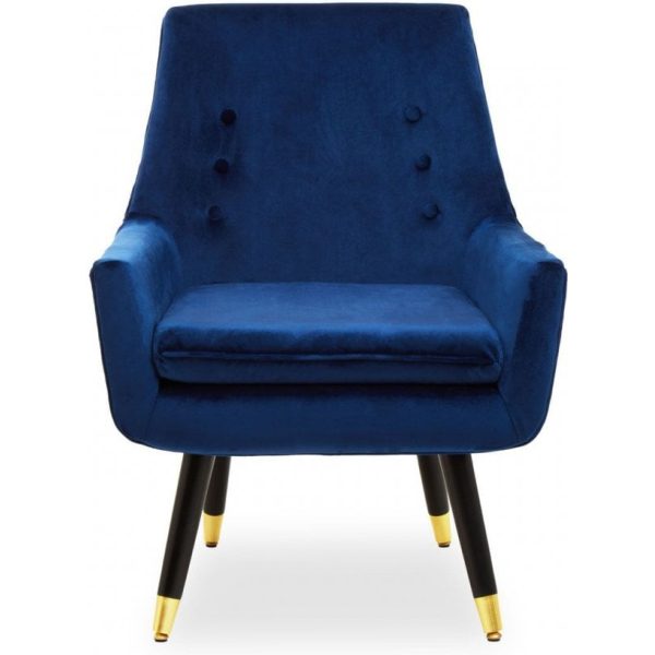 Fifty Five Avenue  Mila Midnight Velvet Armchair