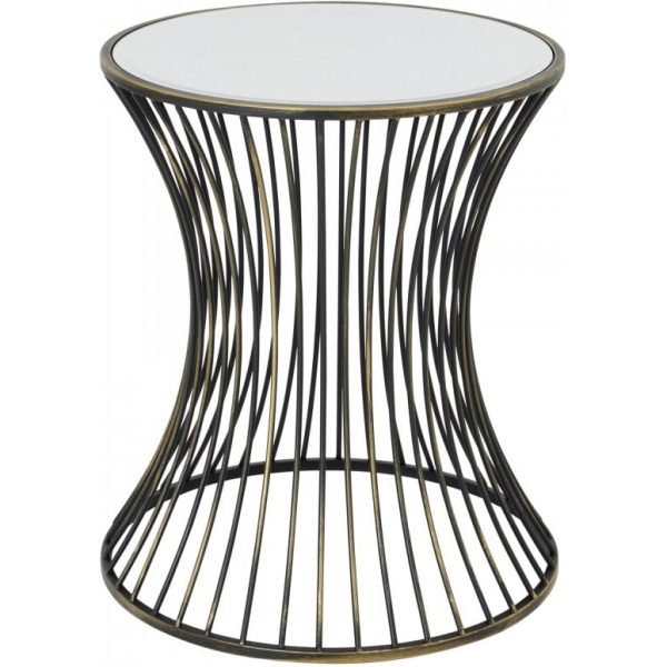 Hill Interiors Concaved Mirrored Side Table