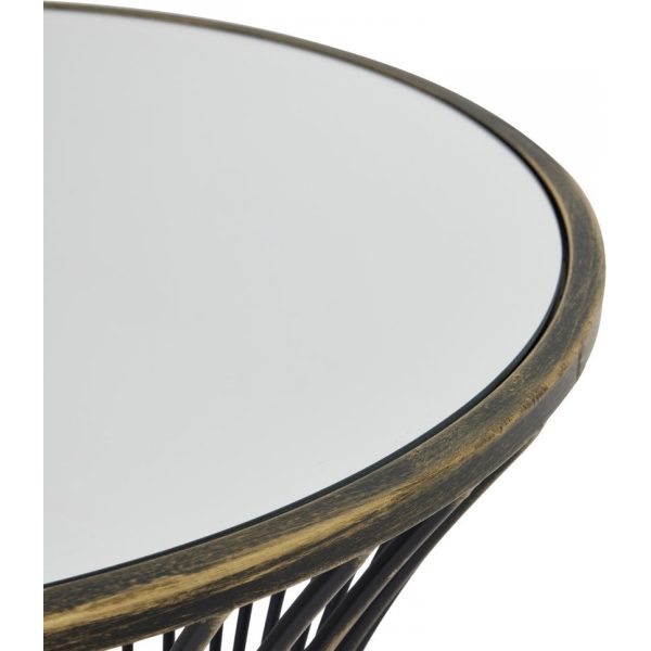 Hill Interiors Concaved Mirrored Side Table - Image 3