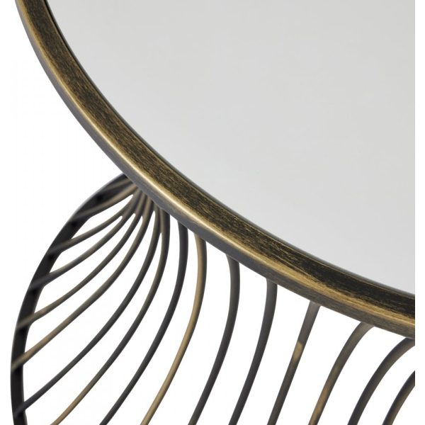 Hill Interiors Concaved Mirrored Side Table - Image 5