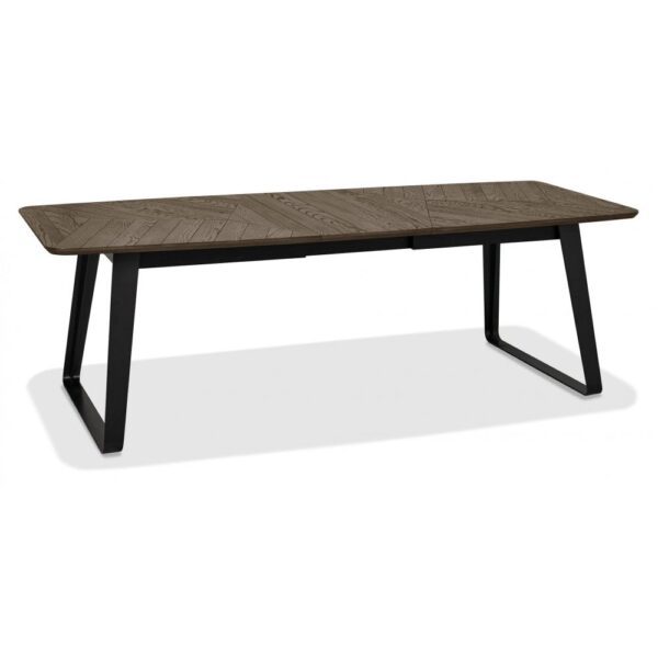 Bentley Designs Emerson Weathered Oak & Peppercorn 6-8 Seater Extension Dining Table