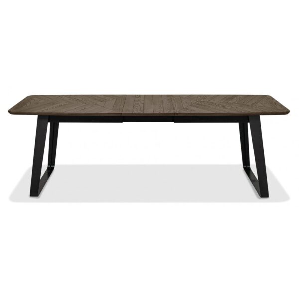 Bentley Designs Emerson Weathered Oak & Peppercorn 6-8 Seater Extension Dining Table - Image 2