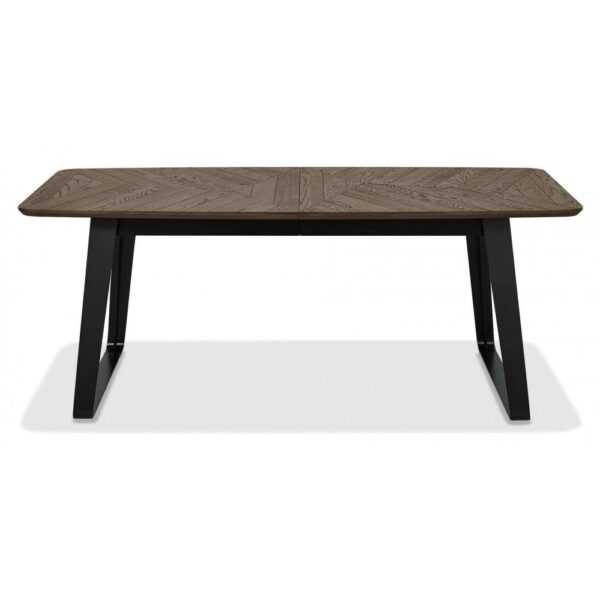 Bentley Designs Emerson Weathered Oak & Peppercorn 6-8 Seater Extension Dining Table - Image 3