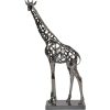libra interiors Courtney Black Nickel Hollow Giraffe 70cm Sculpture - Image 3