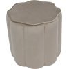 Libra Interiors  Scallop Footstool in Smokey Taupe Velvet