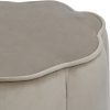 Libra Interiors  Scallop Footstool in Smokey Taupe Velvet - Image 4