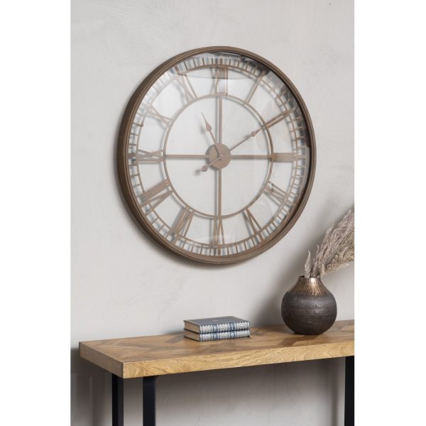 libra interiors Antique Rust Skeleton Wall Clock - Image 2