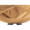 Bentley Designs Indus Rustic Oak 4 Seater Table & 4 Fontana Blue Velvet Chairs - Image 4