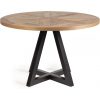 Bentley Designs Indus Rustic Oak 4 Seater Table & 4 Fontana Blue Velvet Chairs - Image 5