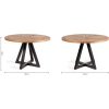 Bentley Designs Indus Rustic Oak 4 Seater Table & 4 Fontana Blue Velvet Chairs - Image 6