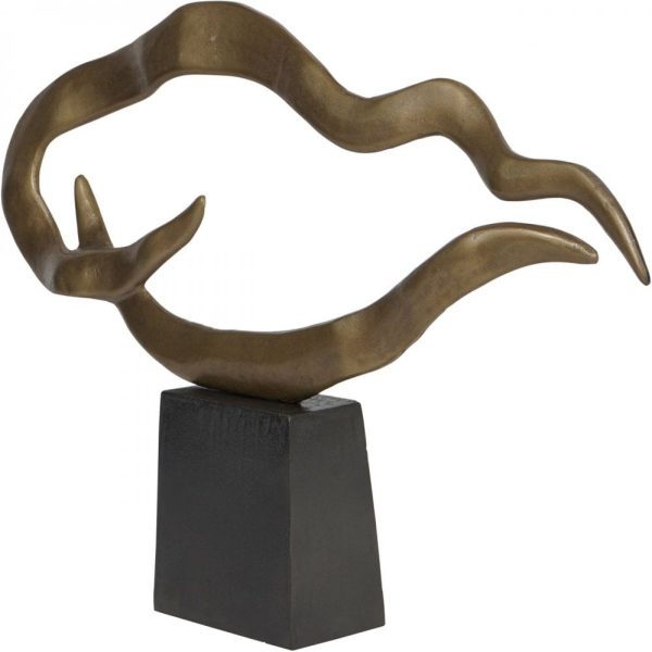 libra interiors  Isla Small Textured Brass Aluminium Abstract Sculpture - Image 2