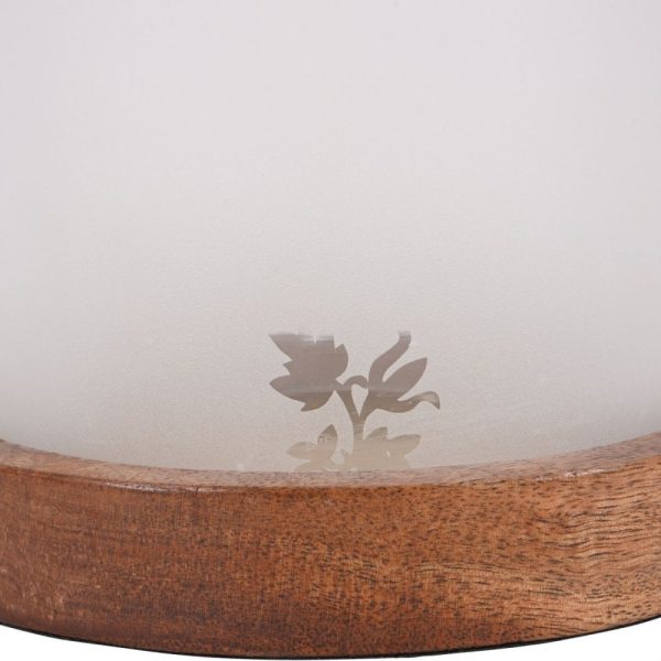 Laura Ashley Small Frosted Glass Hurricane - Image 5