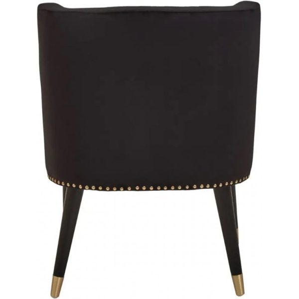 Fifty Five Avenue  Ravenna Black Velvet Chair - Image 5