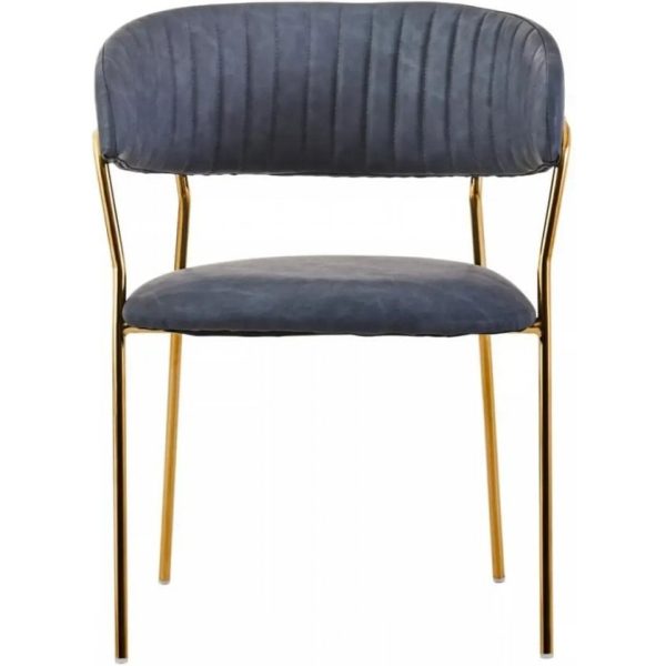 Fifty Five Avenue  Dexter Dark Grey Faux Leather Dining Chair (Set of Two) - Image 3