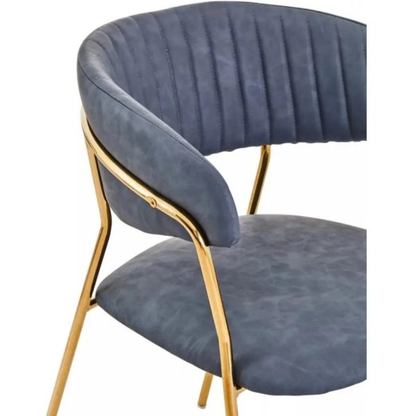 Fifty Five Avenue  Dexter Dark Grey Faux Leather Dining Chair (Set of Two) - Image 6