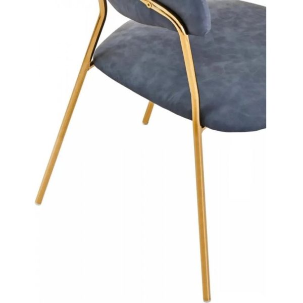 Fifty Five Avenue  Dexter Dark Grey Faux Leather Dining Chair (Set of Two) - Image 7