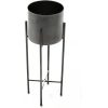 Hill Interiors Set Of Two Silver Planters On Stand