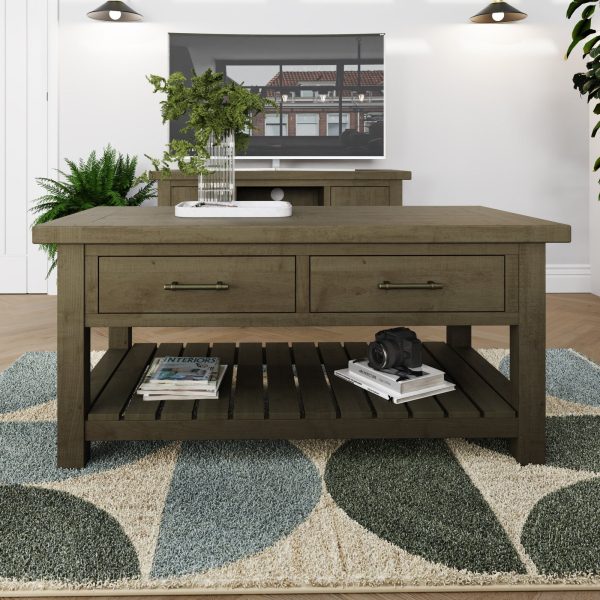 Saltash Coffee Table With Drawers And Undersh