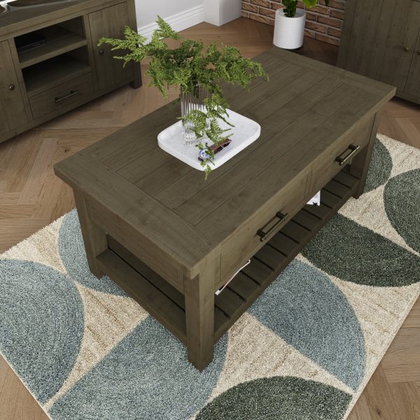 Saltash Coffee Table With Drawers And Undersh - Image 3